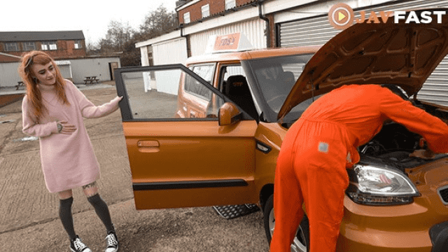 FakeDrivingSchool Minx squirts on mechanics big cock Azura Alii - Server 2